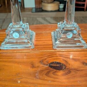 Crystal Clear Glass Candle Holders